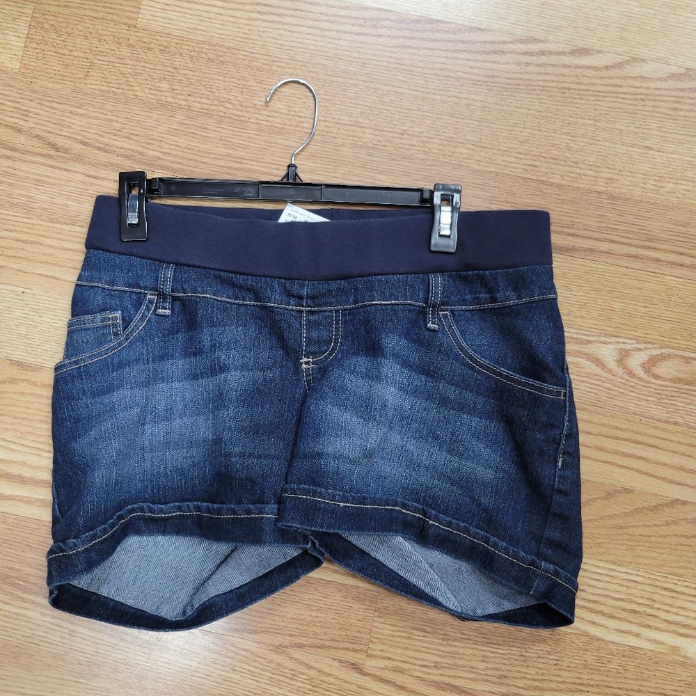 ISABELLE DENIM MATERNITY SHORTS Small  Excellent